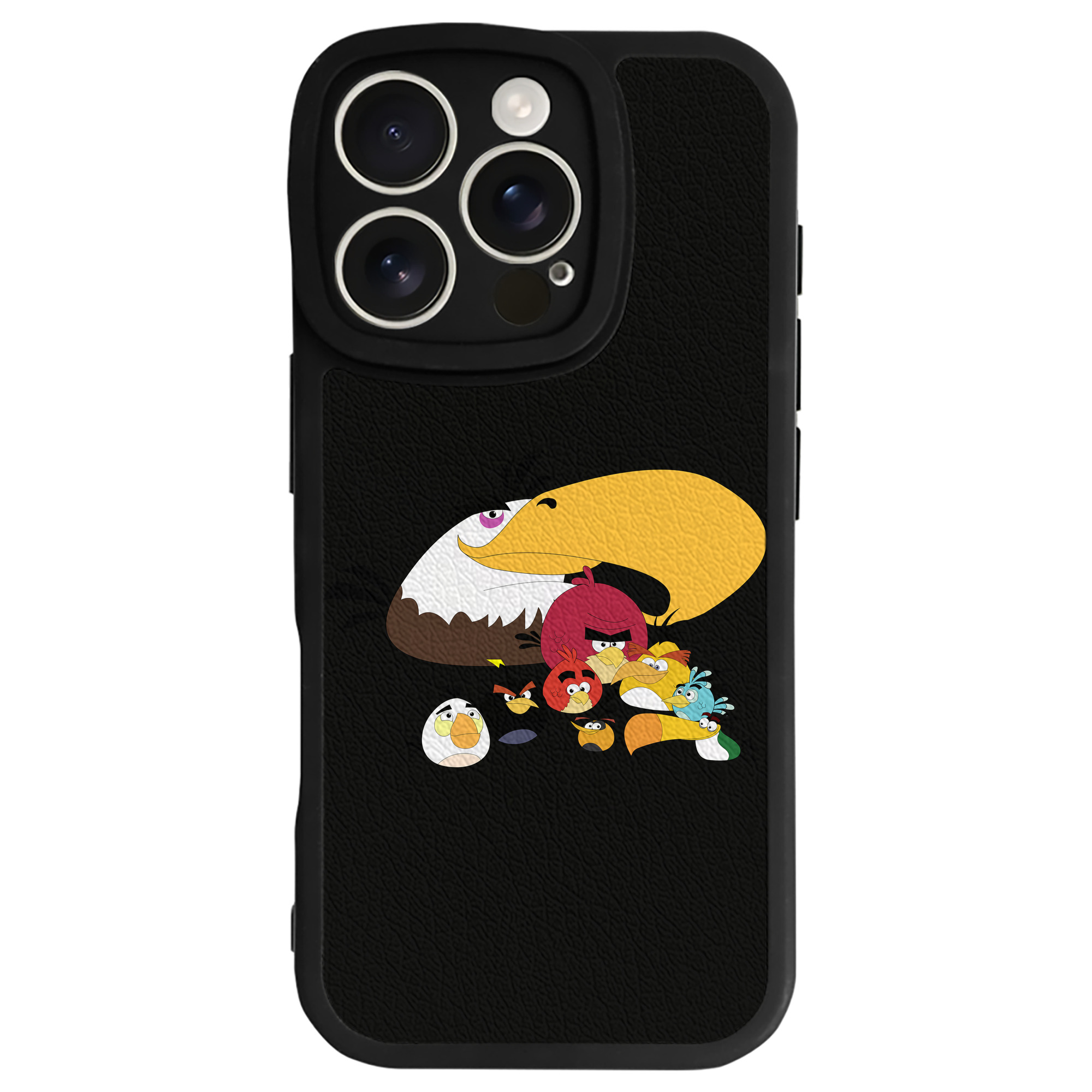 （画像用） Angry Birds アングリーバード 【iPhone 16シリーズ対応】シリコンスマホケース（レザー調） 材質：シリコン